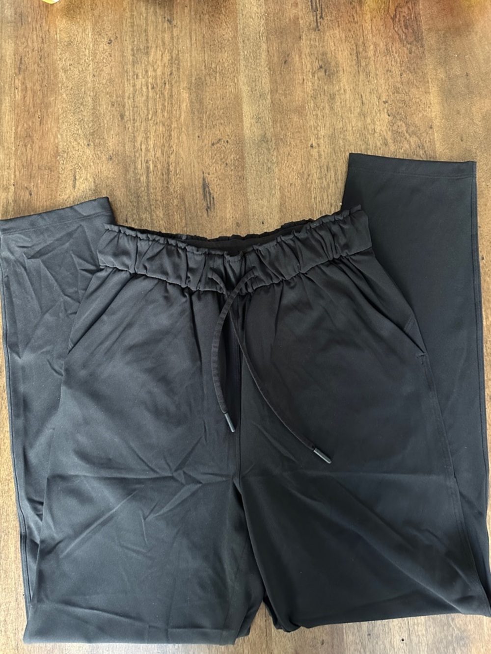 lululemon athletica Stretch High-Rise 7/8 Black Elastic Drawstring Pant